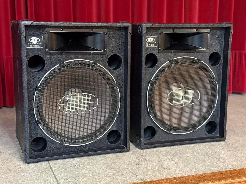 Dynacord E152 Luidsprekers - 180W/300W - Goede Staat, Audio, Tv en Foto, Luidsprekers, Gebruikt, 120 watt of meer, Front, Rear of Stereo speakers
