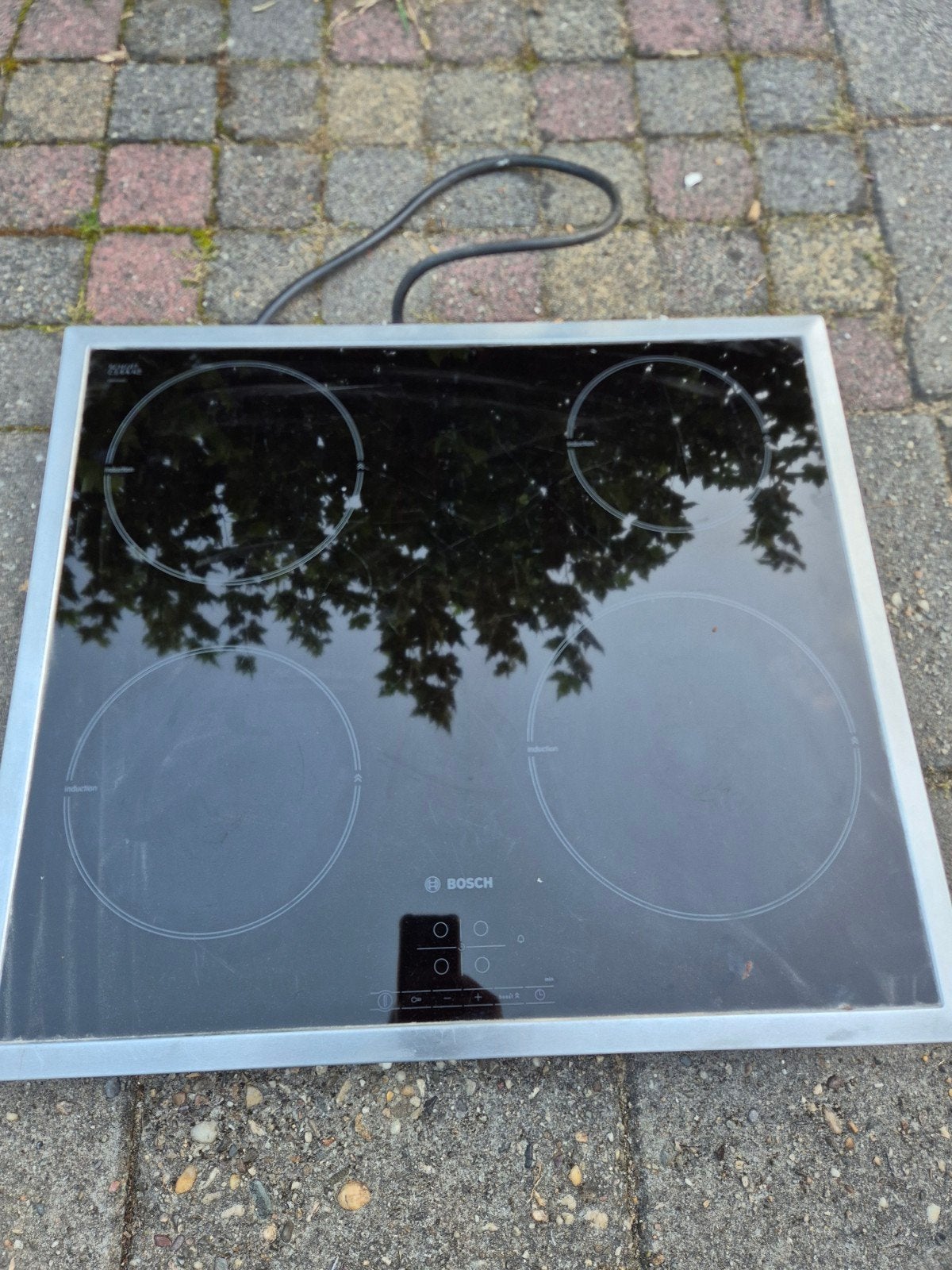 Bosch Inductiekookplaat PIV845B17E/01 - 4 zones, Witgoed en Apparatuur, Ophalen, Gebruikt, 4 kookzones, Inbouw