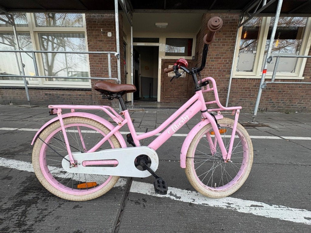Meisjesfiets, Fietsen en Brommers, Fietsen | Meisjes, Terugtraprem, Gebruikt, 20 inch, Ophalen