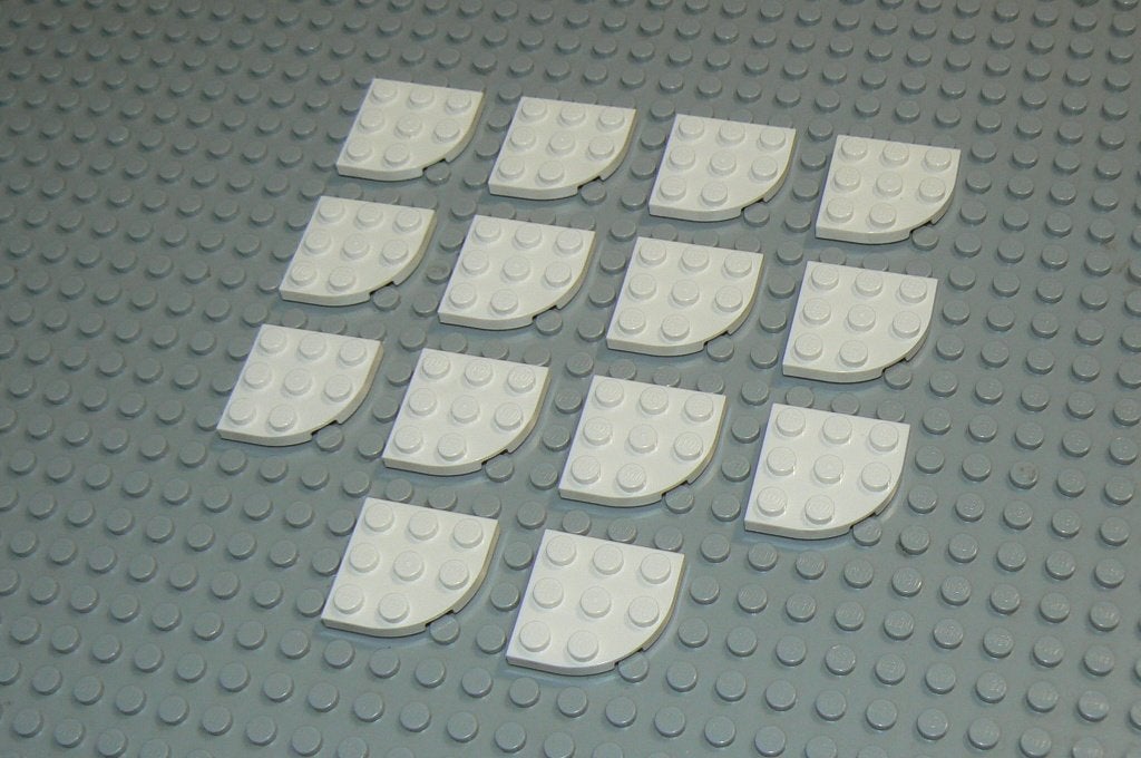 L558 Gebogen plaatjes 3x3 wit 14 st., Kinderen en Baby's, Speelgoed | Duplo en Lego, Ophalen of Verzenden, Nieuw, Losse stenen