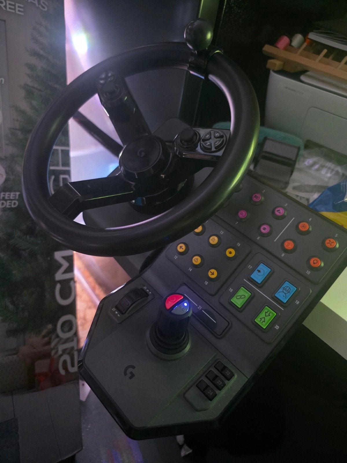 Logitech Farming Simulator Stuur en Side Panel, Ophalen of Verzenden, Overige merken, Zo goed als nieuw