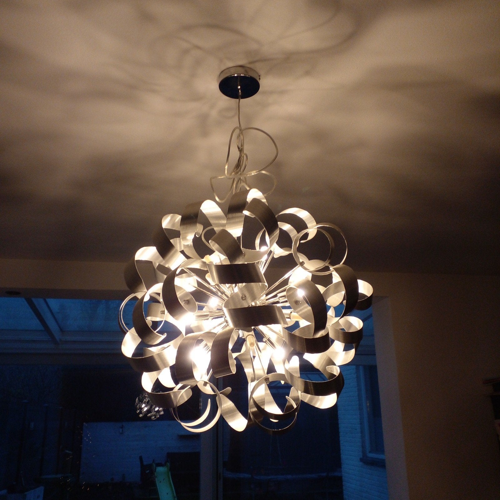Foto 3 van Design Hanglamp Metaal Ø60cm voor 12 G9 Lampen