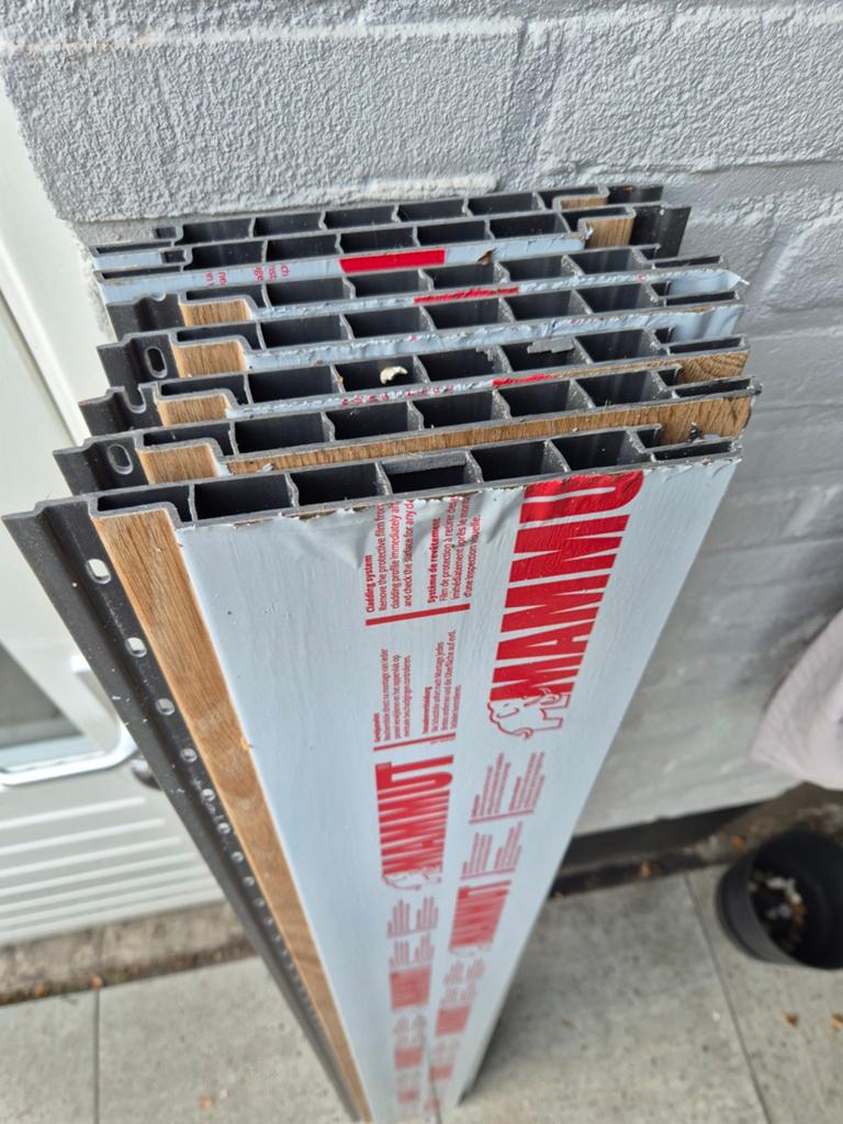 Keralit achtige gevelpanelen natuur eiken 7 x 160 cm, Ophalen, Minder dan 25 mm, Eiken, Nieuw