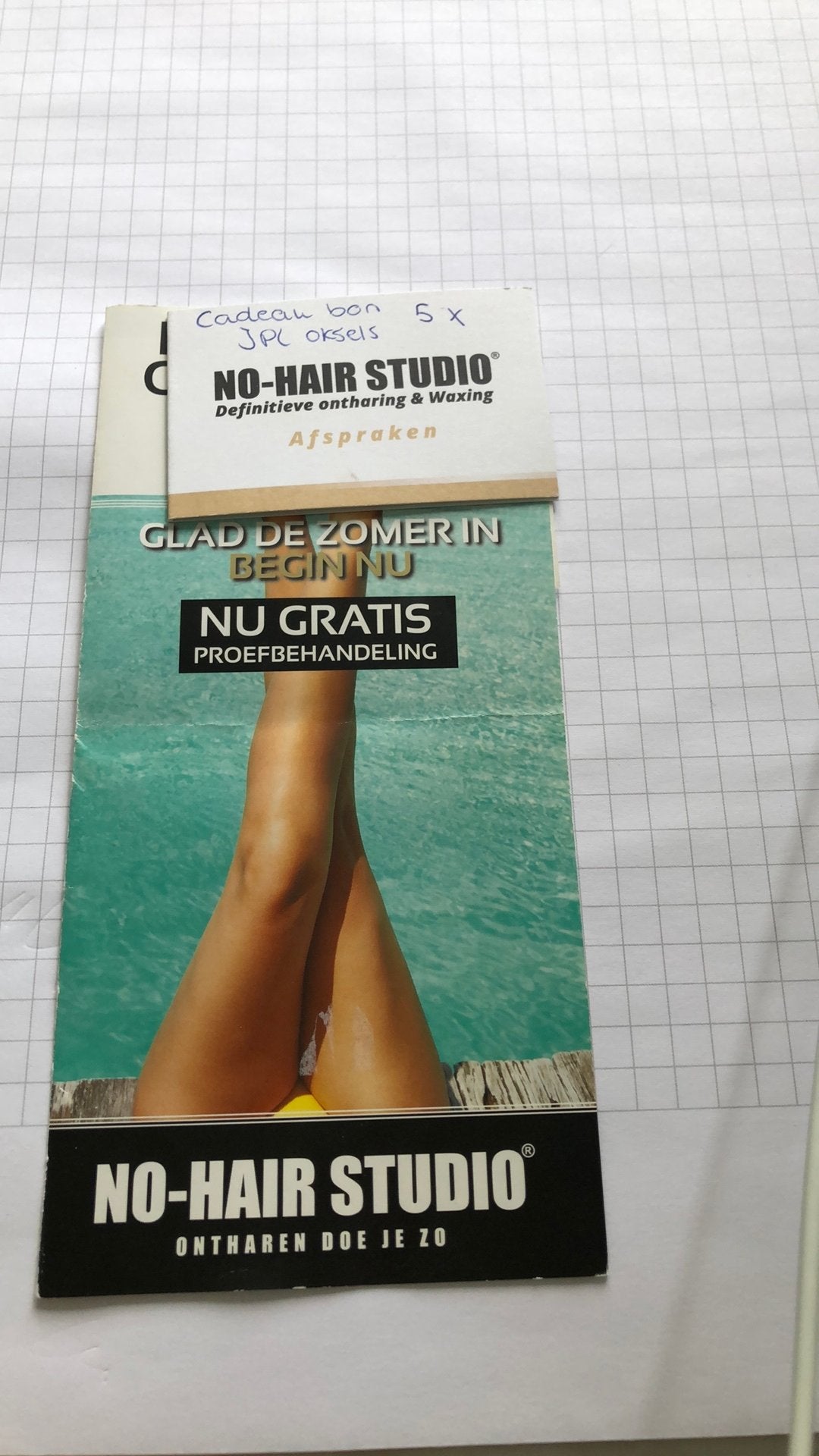 Cadeau Bon Ontharen No Hair Studio, Eén persoon, Cadeaubon
