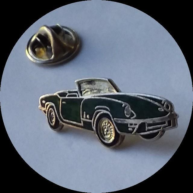 TRIUMPH  Spitfire,d,groen, Ophalen of Verzenden, Zo goed als nieuw, Transport, Speldje of Pin