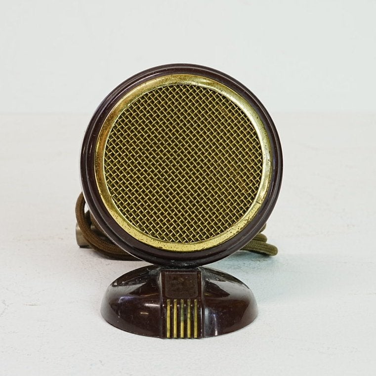 Vintage Grundig bakeliet microfoon- Jaren '40/'50 Stijl., Ophalen of Verzenden, Zo goed als nieuw