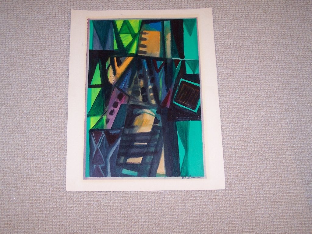 Abstract schilderij Paul Maas., Ophalen