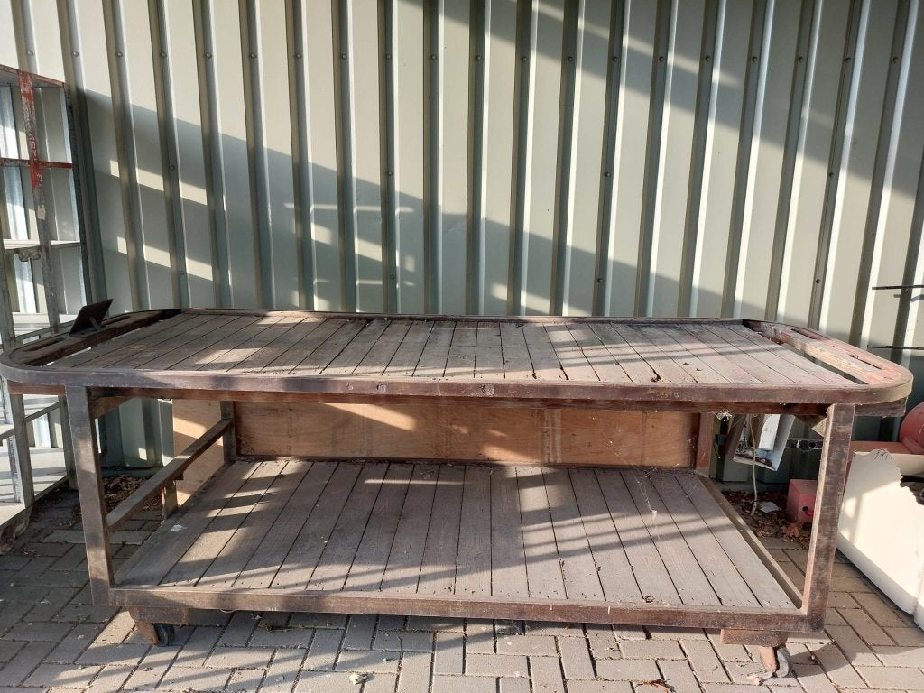 XXL industriële werkbank / tafel op wielen, Doe-het-zelf en Verbouw, Werkbanken, Ophalen, Gebruikt, 70 tot 120 cm