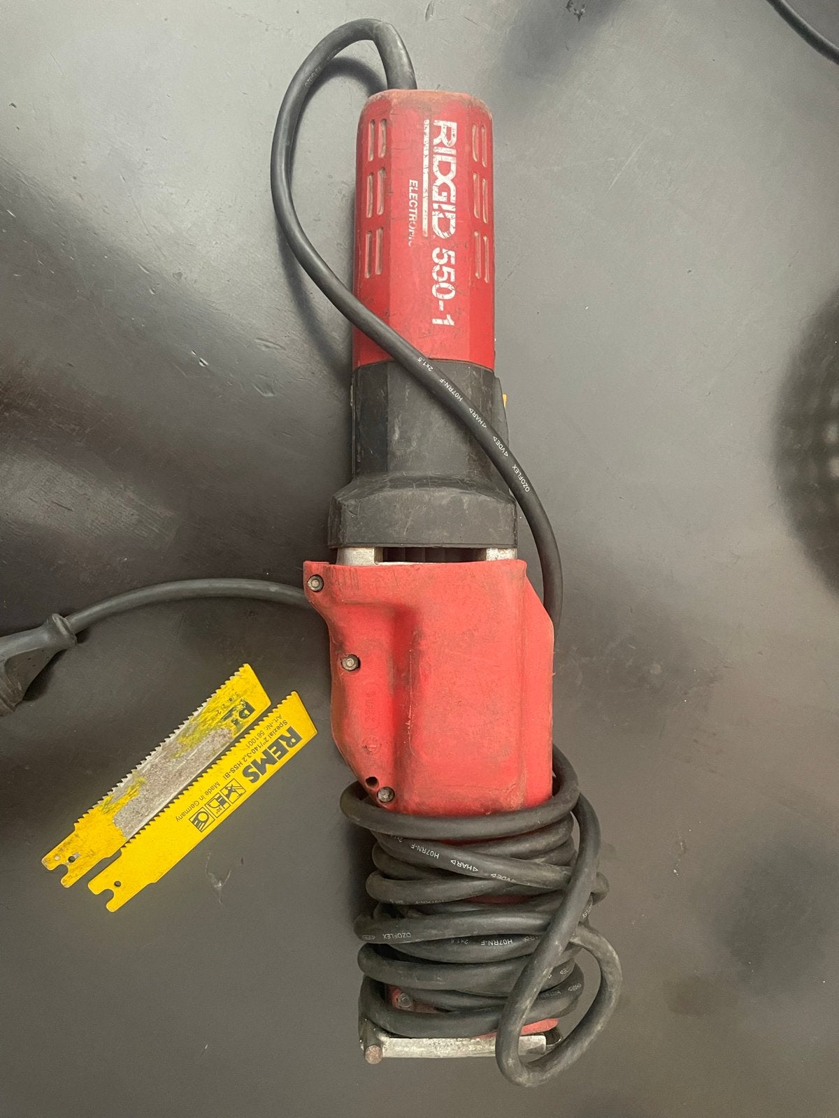 RIDGID 550-1 Reciprozaag - Krachtige Zaagmachine, Doe-het-zelf en Verbouw, Gereedschap | Zaagmachines, Ophalen, Gebruikt, 70 mm of meer