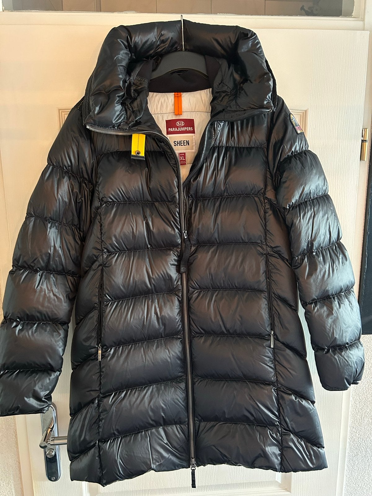 Parajumpers Sheen donsjas dames - Zwart - Maat XL, Ophalen of Verzenden, Zo goed als nieuw, Maat 46/48 (XL) of groter, Zwart