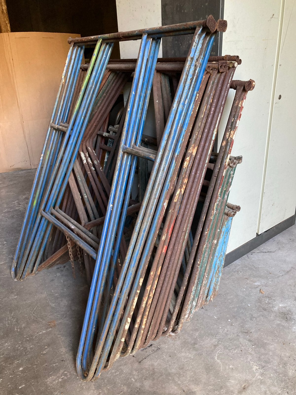 12 gebruikte metselbokken/steigerbokken, hoogte 60-155cm, Doe-het-zelf en Verbouw, Ophalen, Gebruikt, Overige typen, Minder dan 2 meter