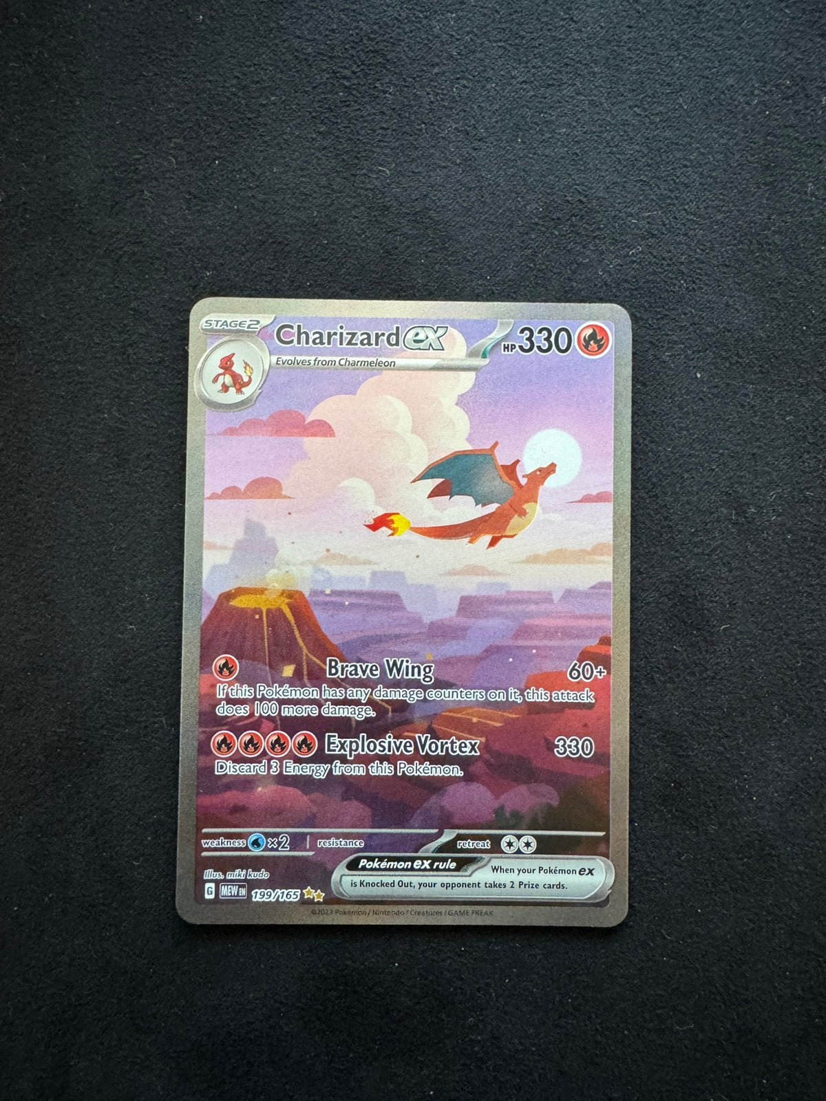 Charizard 199/165 / MEW / 151 / NM/M, Ophalen of Verzenden, Zo goed als nieuw