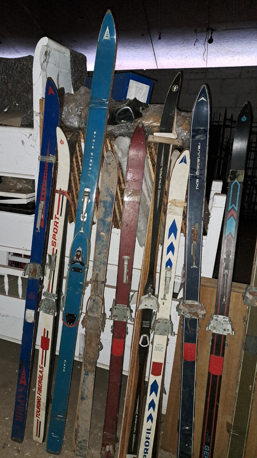 Ski's oude Ski's decoratie, Ophalen
