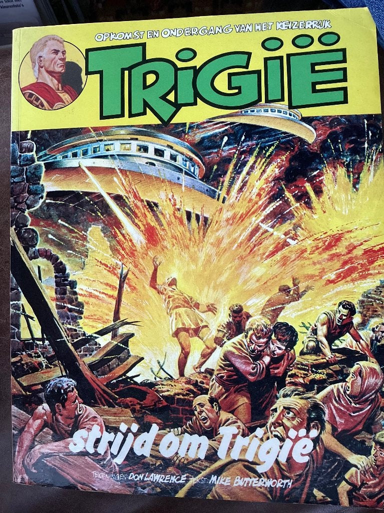 Trigië: Strijd om Trigië - Opkomst en Ondergang Keizerrijk, Boeken, Gelezen, Ophalen of Verzenden, Don Lawrence, Mike Butterworth