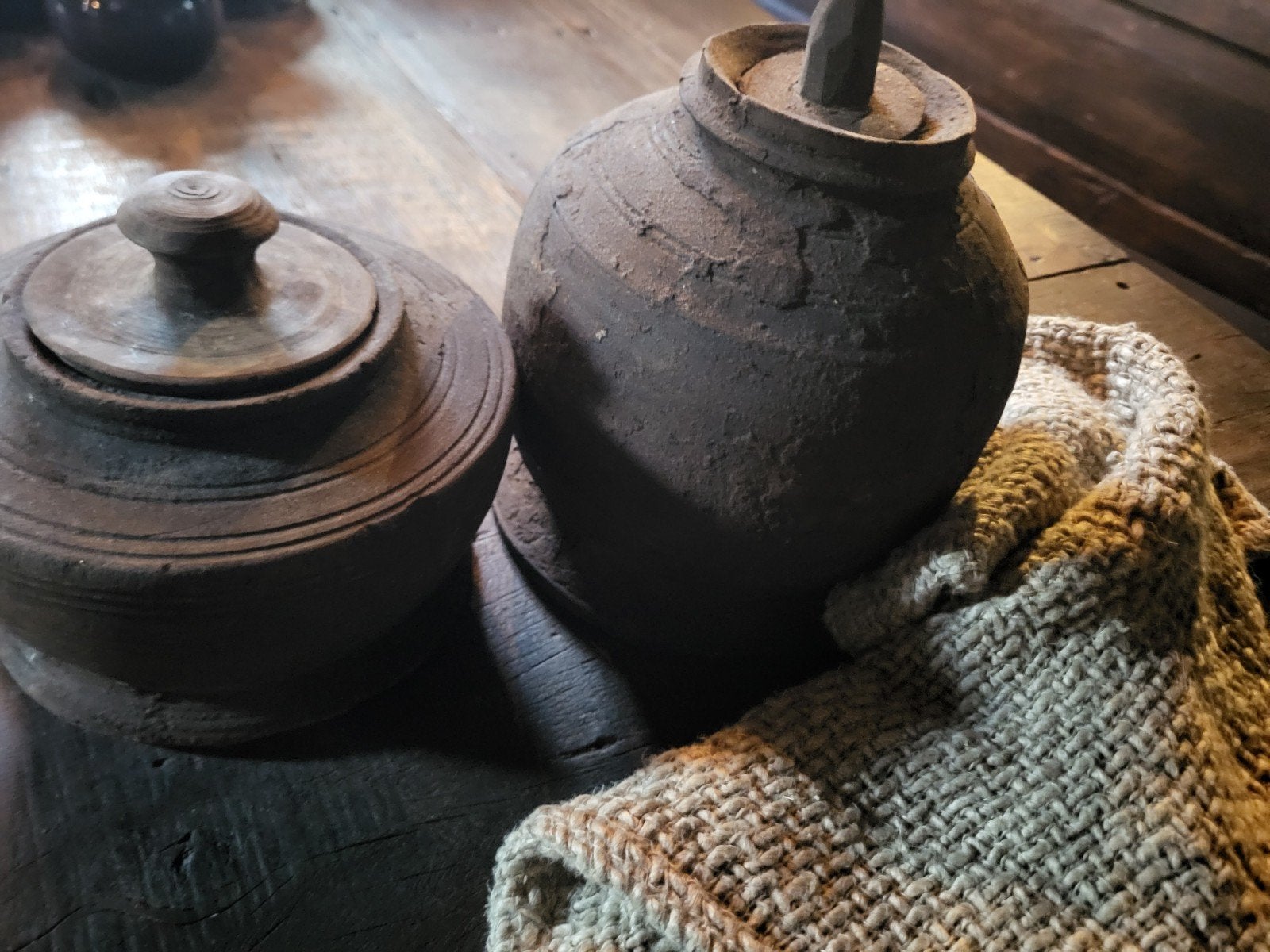 Houten potjes, Huis en Inrichting, Woonaccessoires | Overige, Ophalen of Verzenden