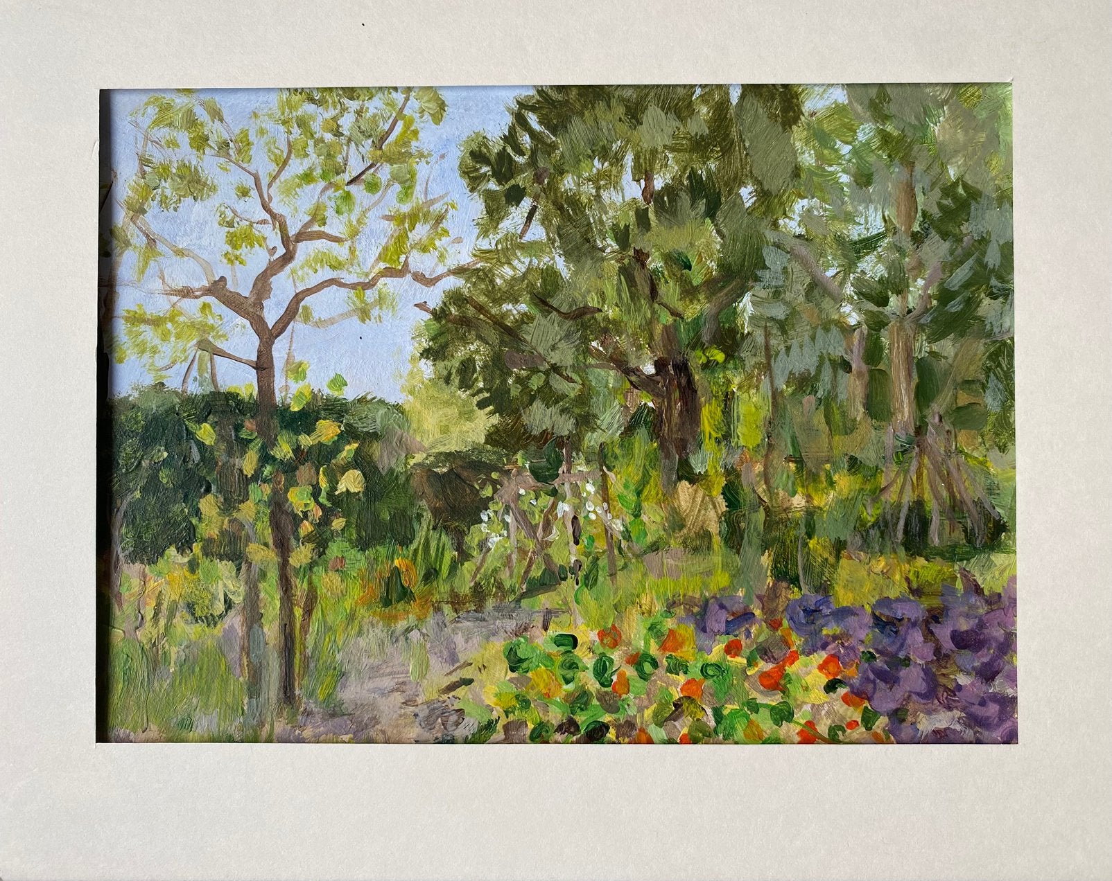 Tuin acryl / board, Ophalen of Verzenden