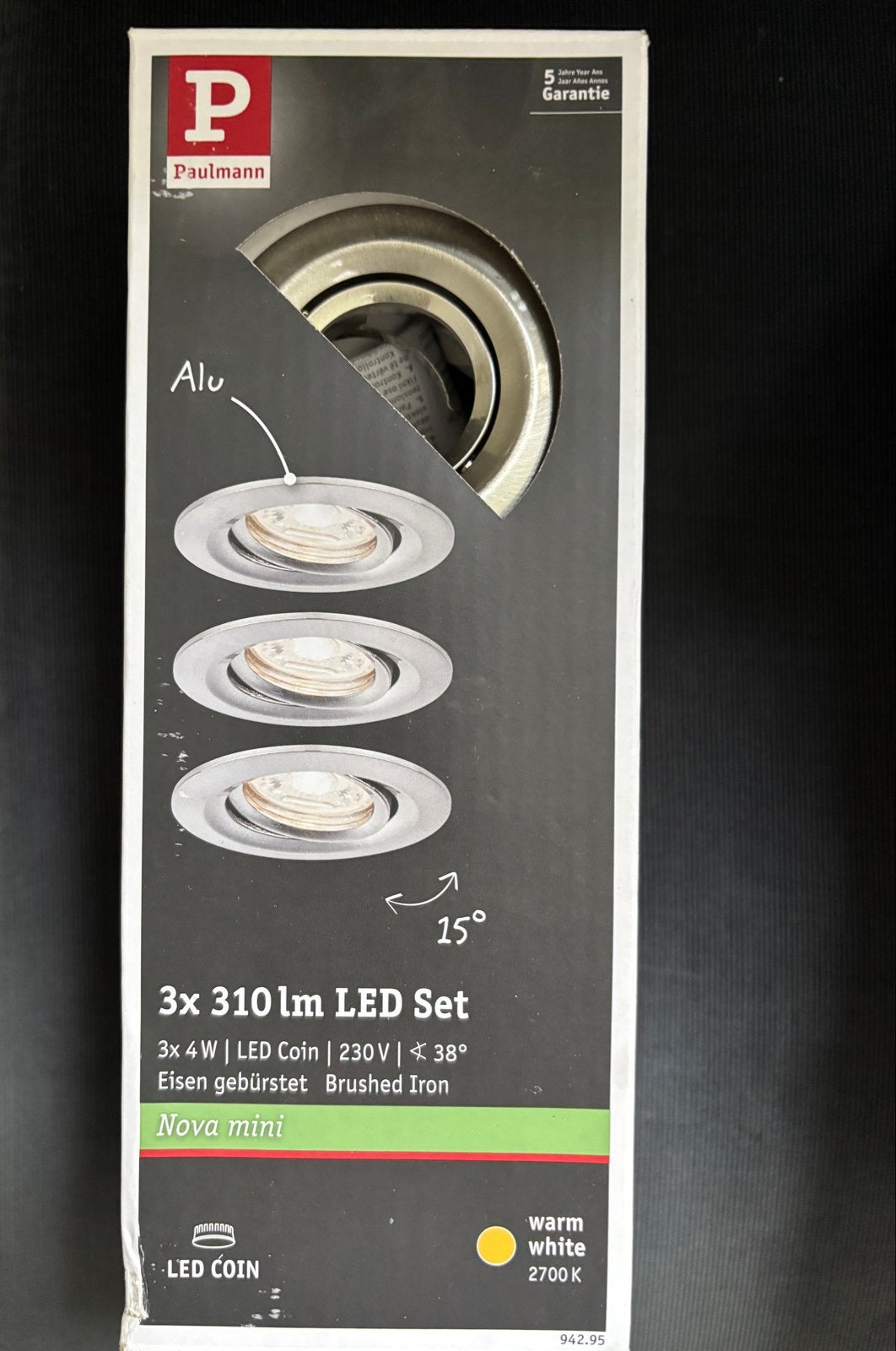 Paulmann Nova mini LED Inbouwspots Set - 6x Warm Wit, Verstelbaar, Nieuw, Overige fittingen, Ophalen of Verzenden