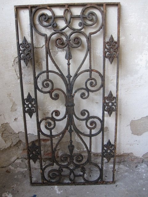 91,5hx46,2br Prachtig antiek deurrooster, Ophalen