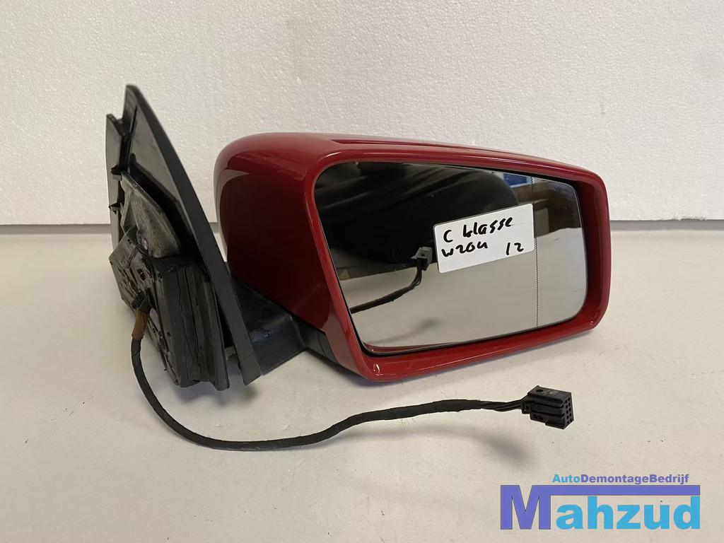MERCEDES C KLASSE W204 rood rechts spiegel red right mirror, Auto-onderdelen, Spiegels, Mercedes-Benz, Gebruikt, Ophalen of Verzenden