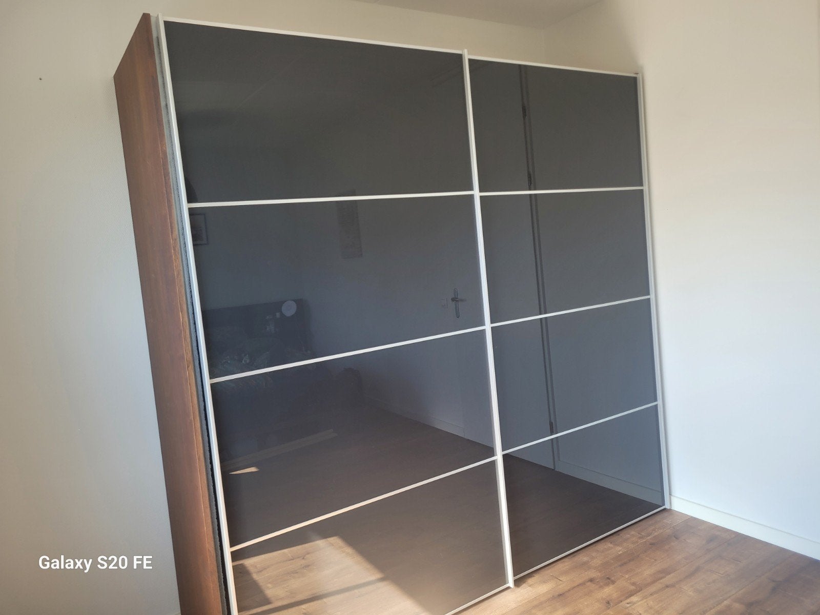 Kledingkast met schuifdeuren, planken en lades, Huis en Inrichting, Kasten | Kledingkasten, Gebruikt, 150 tot 200 cm, Modern, 50 tot 75 cm