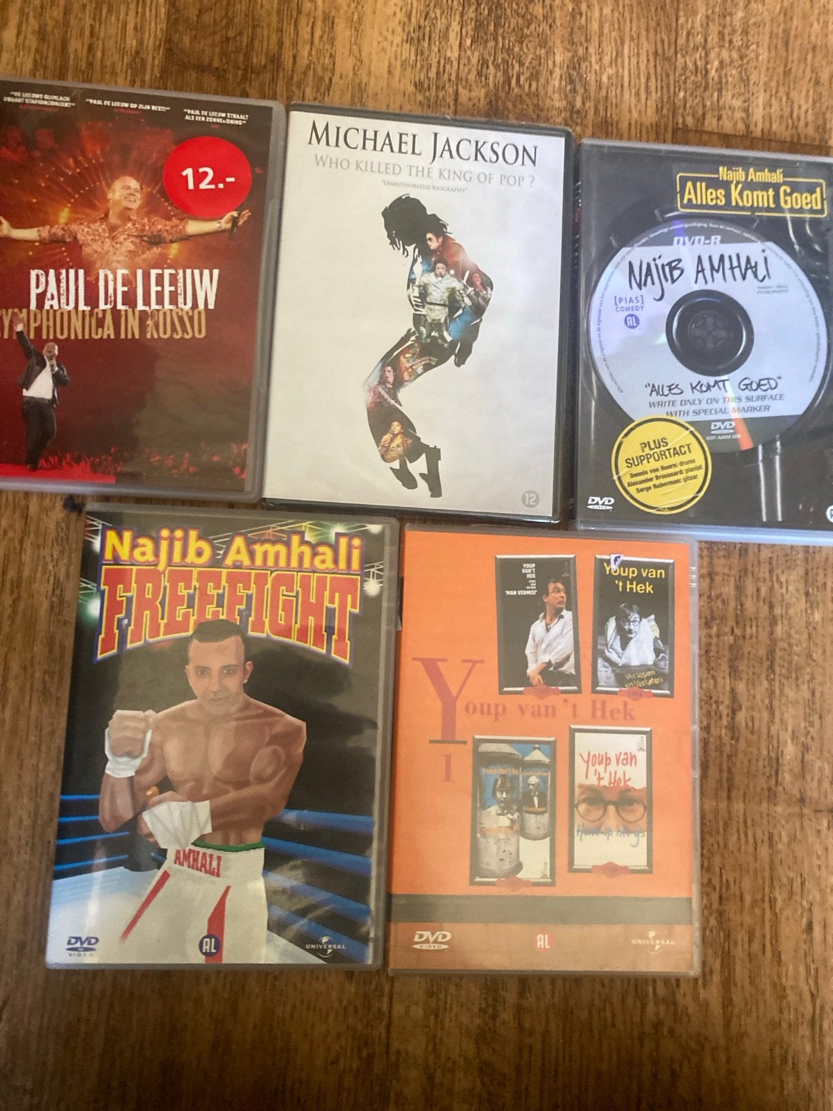 DVD Collectie: Paul de Leeuw, Michael Jackson, Najib Amhali,, Nederlands, Zo goed als nieuw, Concert, Vanaf 12 jaar