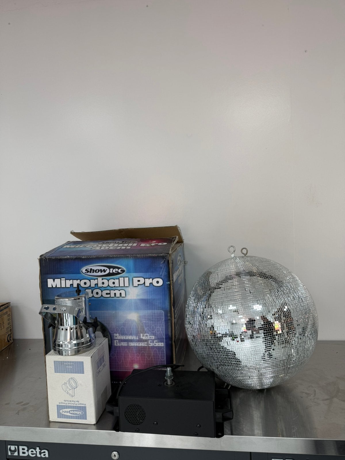 Nieuwe Spiegelbol compleet set, ', Showtec, Discobol, Nieuw