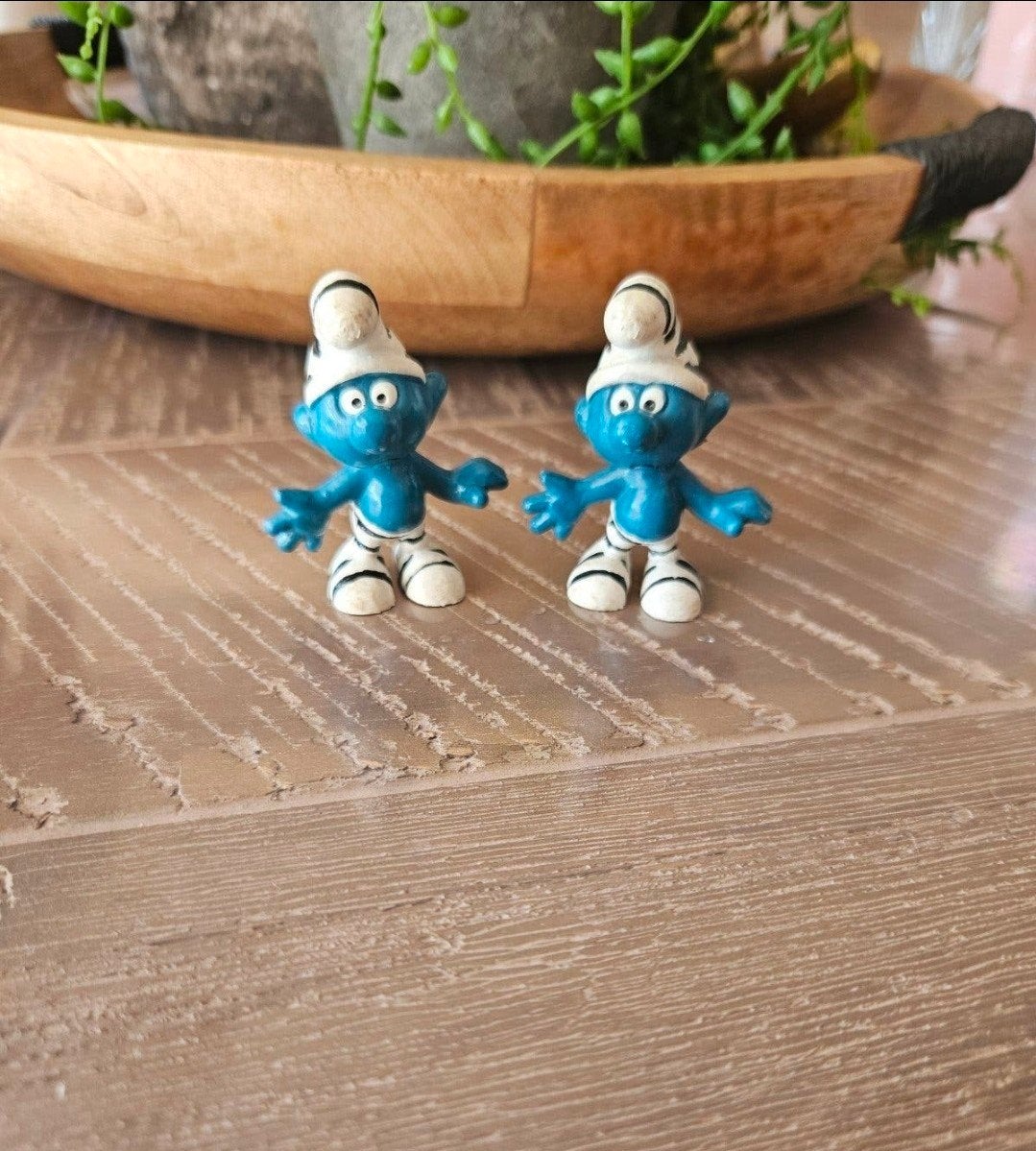 Zeldzame Vintage Smurfen Schleich Hong Kong 1965 Set, Ophalen of Verzenden, Gebruikt, Overige Smurfen, Poppetje, Figuurtje of Knuffel