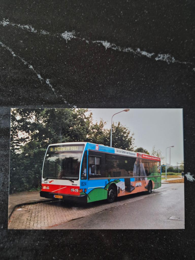 Foto 10x15 bus Stadsbus Maastricht 824, Ophalen of Verzenden, Zo goed als nieuw, Bus of Metro, Kaart of Prent