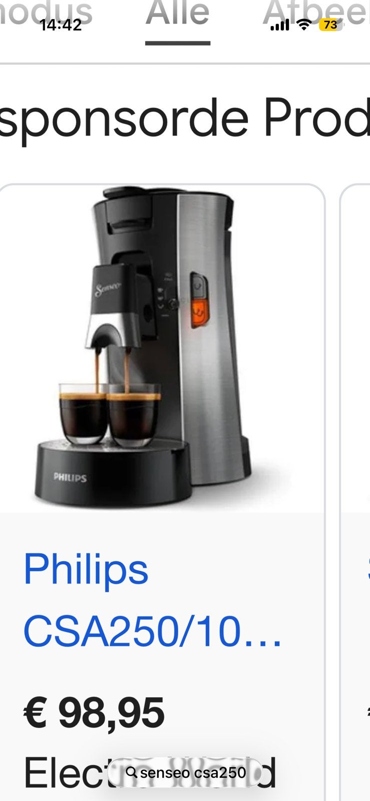 Senseo koffiezetapparaat, Ophalen, Gebruikt, Koffiemachine