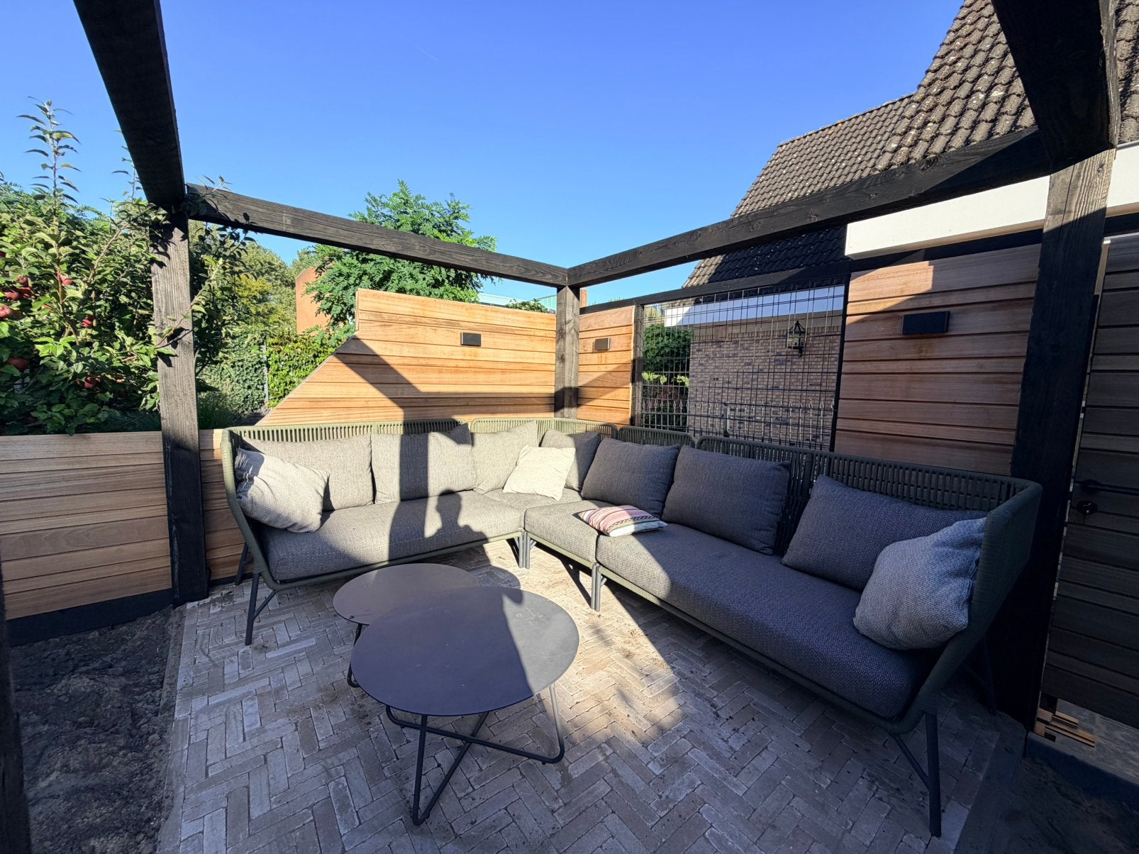 4 Seasons Outdoor loungeset – groen – incl. 2 Dali tafels, 6 zitplaatsen, Aluminium, Ophalen of Verzenden, Zo goed als nieuw