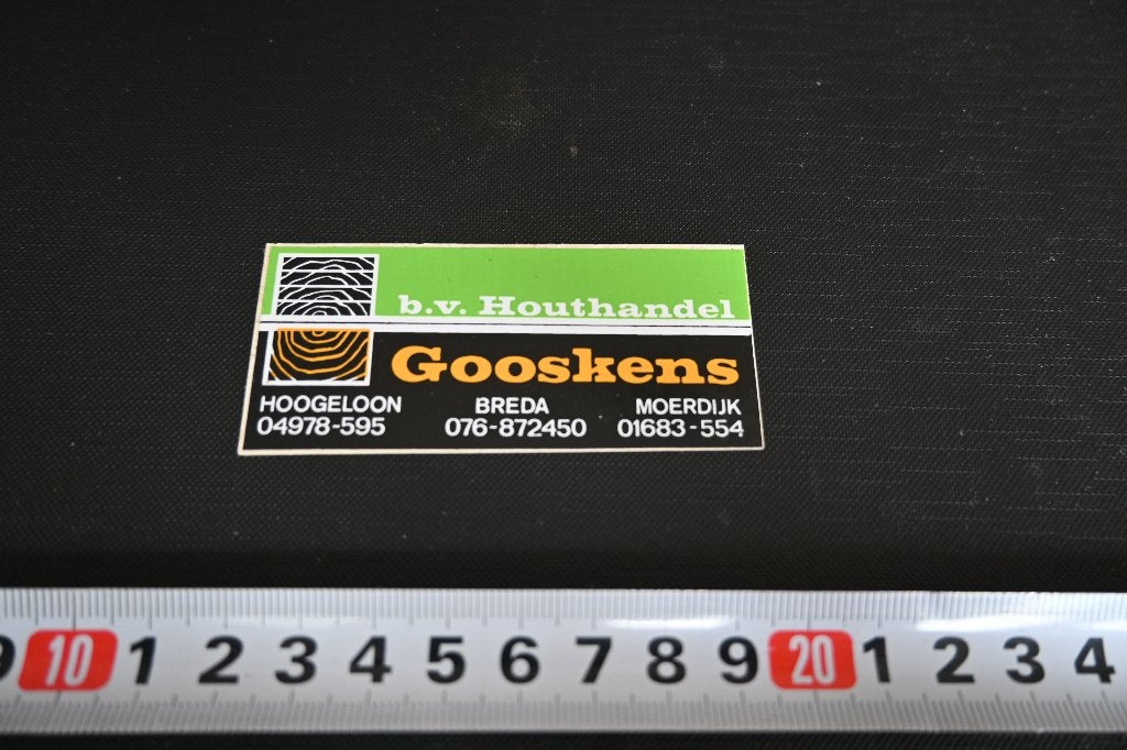 sticker bv Houthandel GOOSKENS Hoogeloon Breda Moerdijk, Ophalen, Zo goed als nieuw