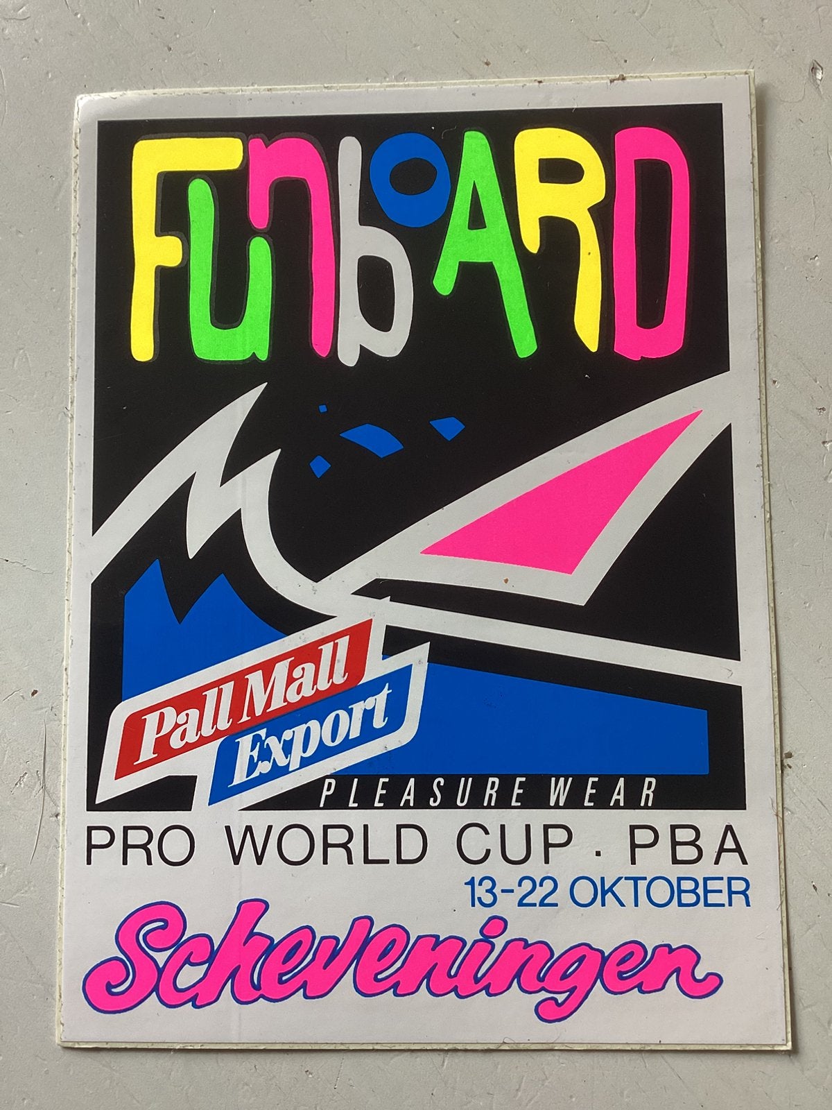 Sticker Pall Mall Export Funboard Scheveningen, Verzenden, Zo goed als nieuw, Sport