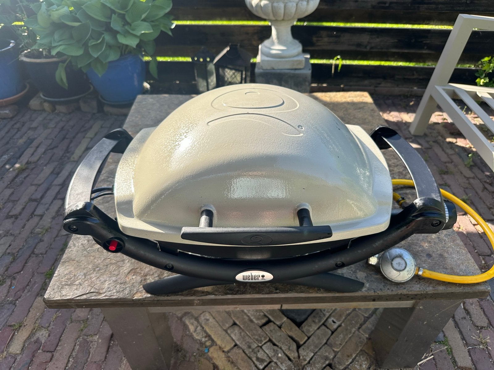 Weber Q1000 gasbarbecue met gasslang - Compact & Krachtig, Tuin en Terras, Ophalen of Verzenden, Gebruikt
