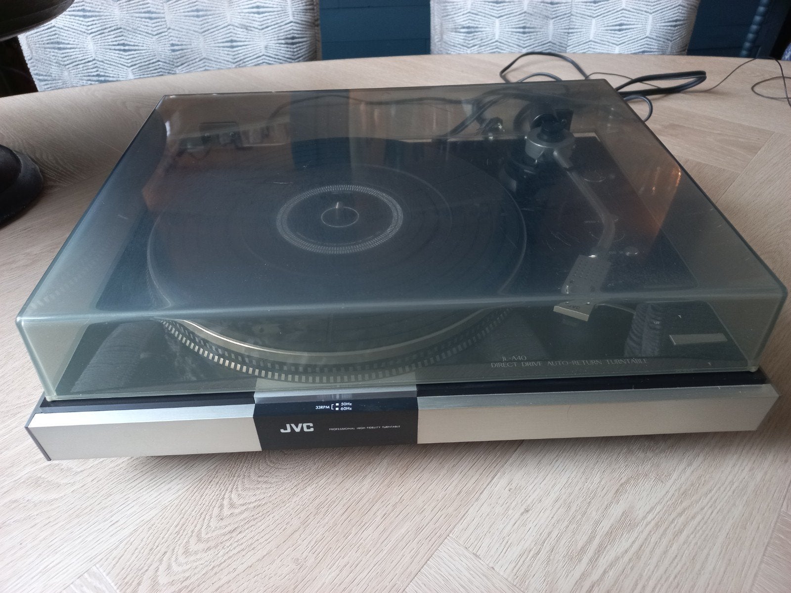 JVC JL-A40 Platenspeler met stofkap, Audio, Tv en Foto, Platenspelers, Gebruikt, Platenspeler, Overige merken, Automatisch, Ophalen