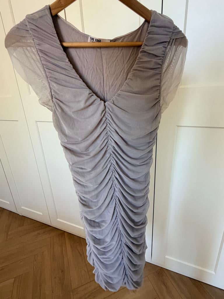 Supertrash Olcay Gulsen jurk - XS/S - Lichtgrijs, Kleding | Dames, Ophalen of Verzenden, Zo goed als nieuw, Knielengte, Maat 34 (XS) of kleiner