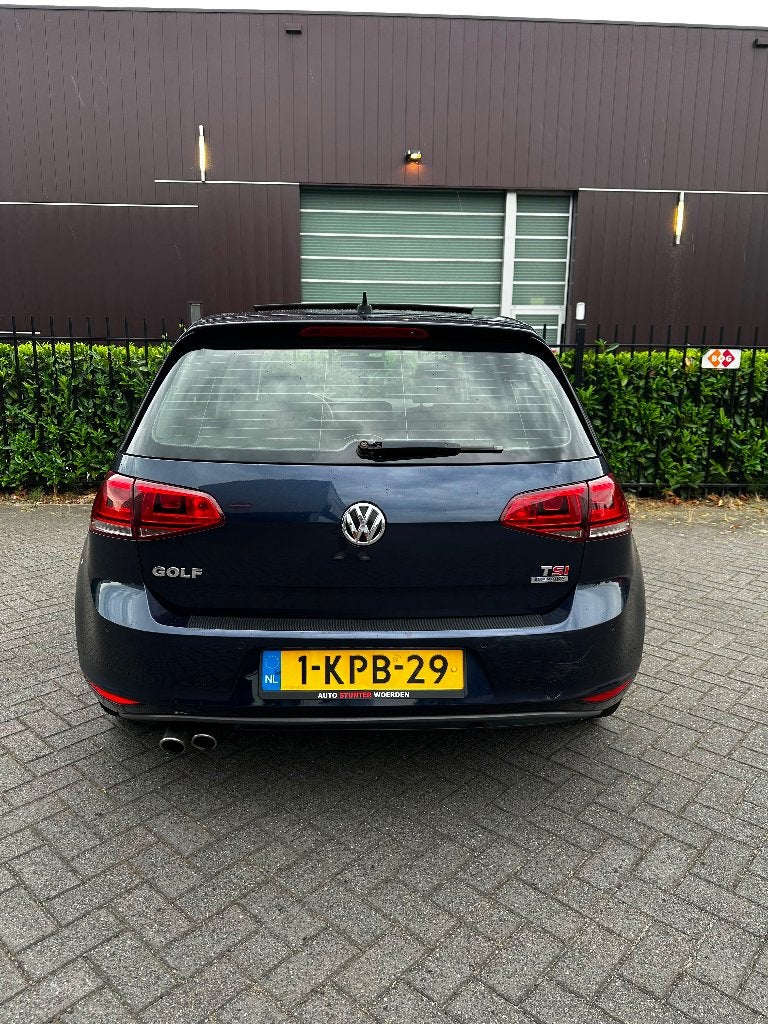 VW Golf 1.4 TSI ACT Highline 140PK PANO/DSG, NAP/TREKHAAK, Auto's, Euro 5, Zwart, 4 cilinders, Blauw