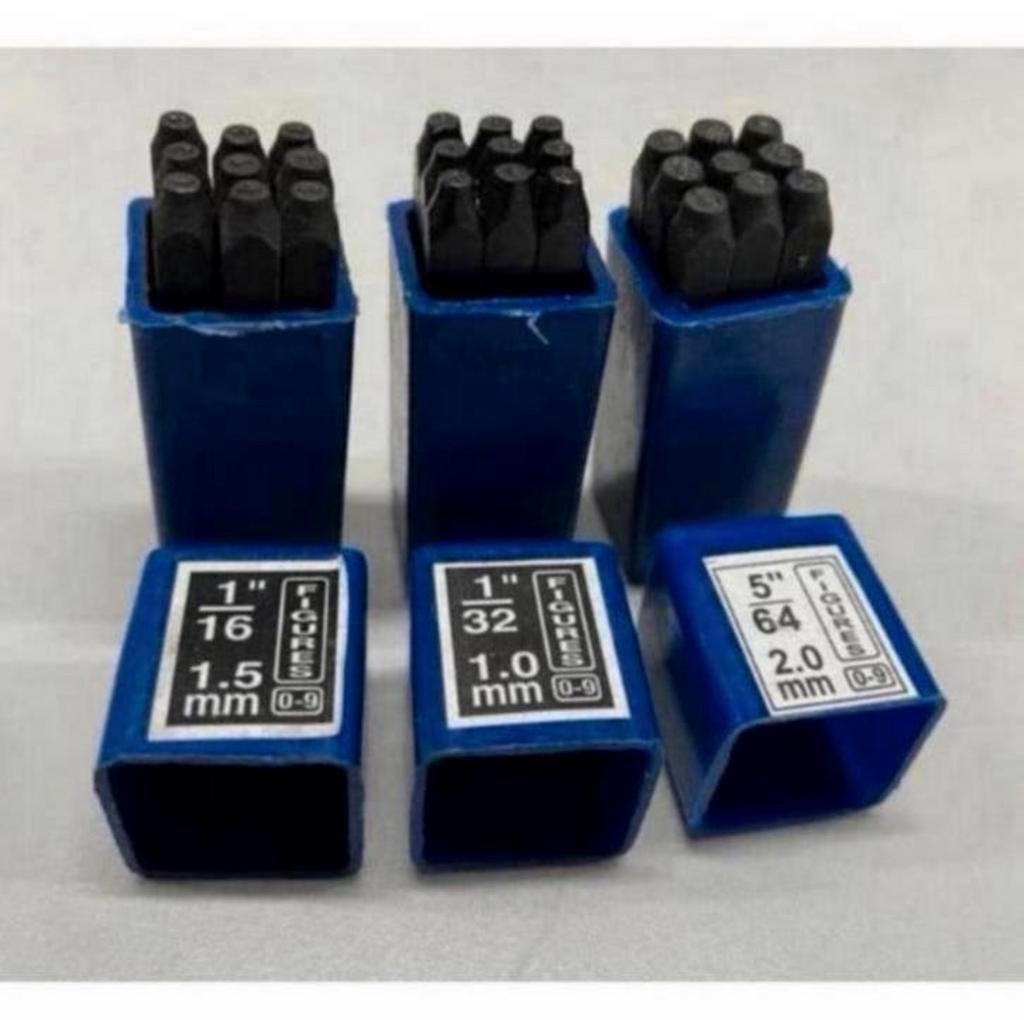 3 sets Metaal Slagpen slagpennen 0-9 in 1.0 1.5 2.0 mm Nieuw, Nieuw, Ophalen of Verzenden, H, H