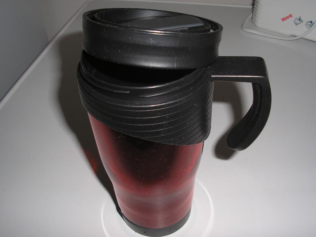 Koffiebeker thermos met afsluitbare beker, Ophalen of Verzenden, Zo goed als nieuw