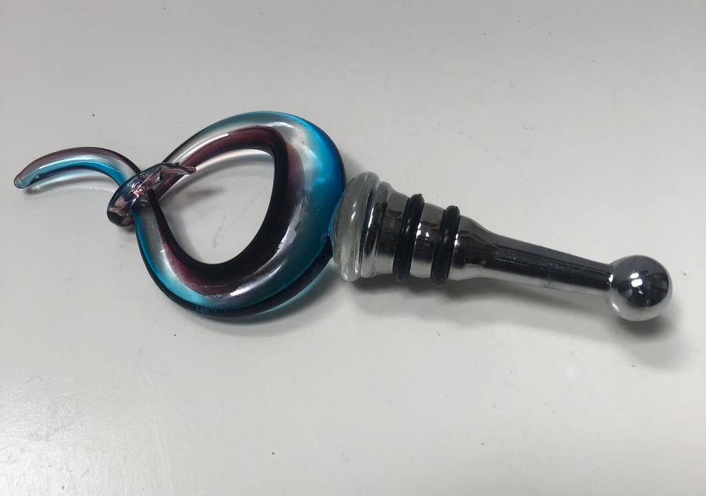 Flessenstopper van glas, handgemaakt, Ophalen of Verzenden, Zo goed als nieuw