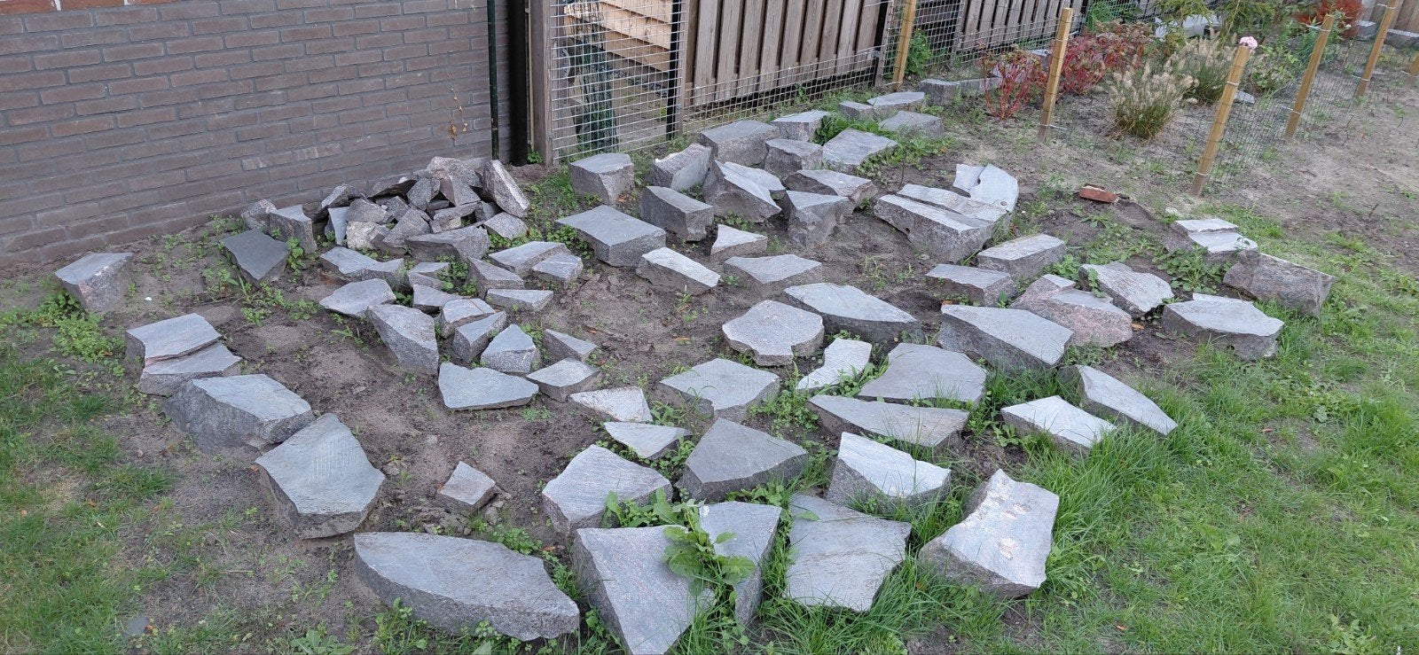 Natuurstenen terrastegels, Flagstones, diverse vormen, Ophalen, Gebruikt, 5 tot 10 m², Natuursteen