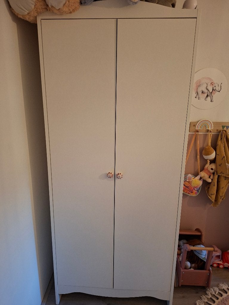 Kleding kast, Ophalen, Met plank(en), Modern wit, 50 tot 100 cm
