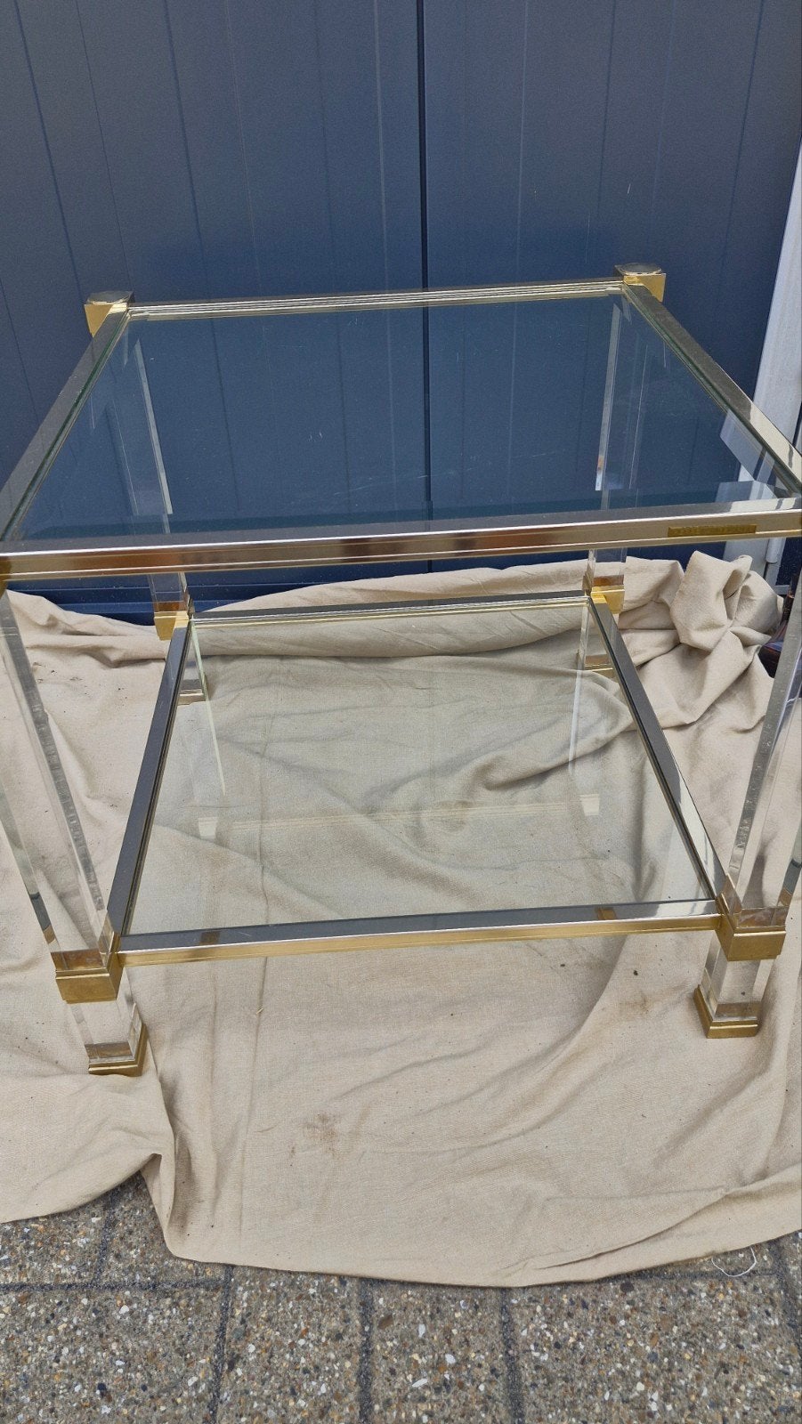 Pierre Vandel salontafel, Huis en Inrichting, Tafels | Salontafels, Ophalen, Gebruikt, 50 tot 100 cm, Vierkant