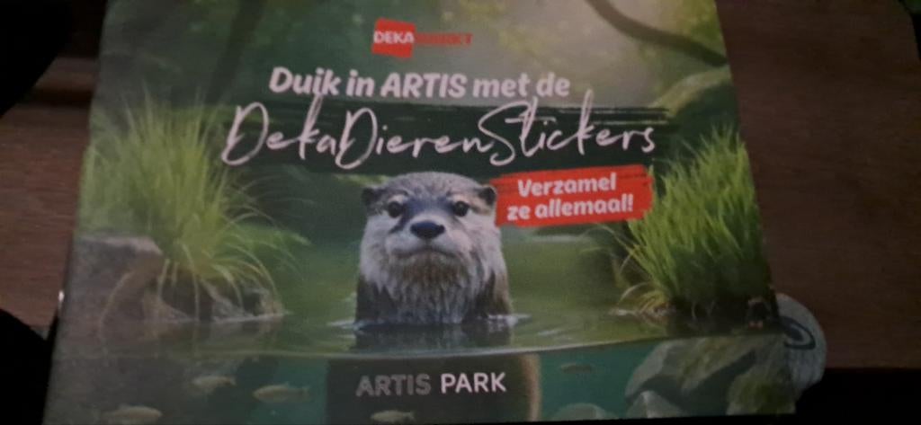 Stickersboek Artis, Dekamarkt, Ophalen