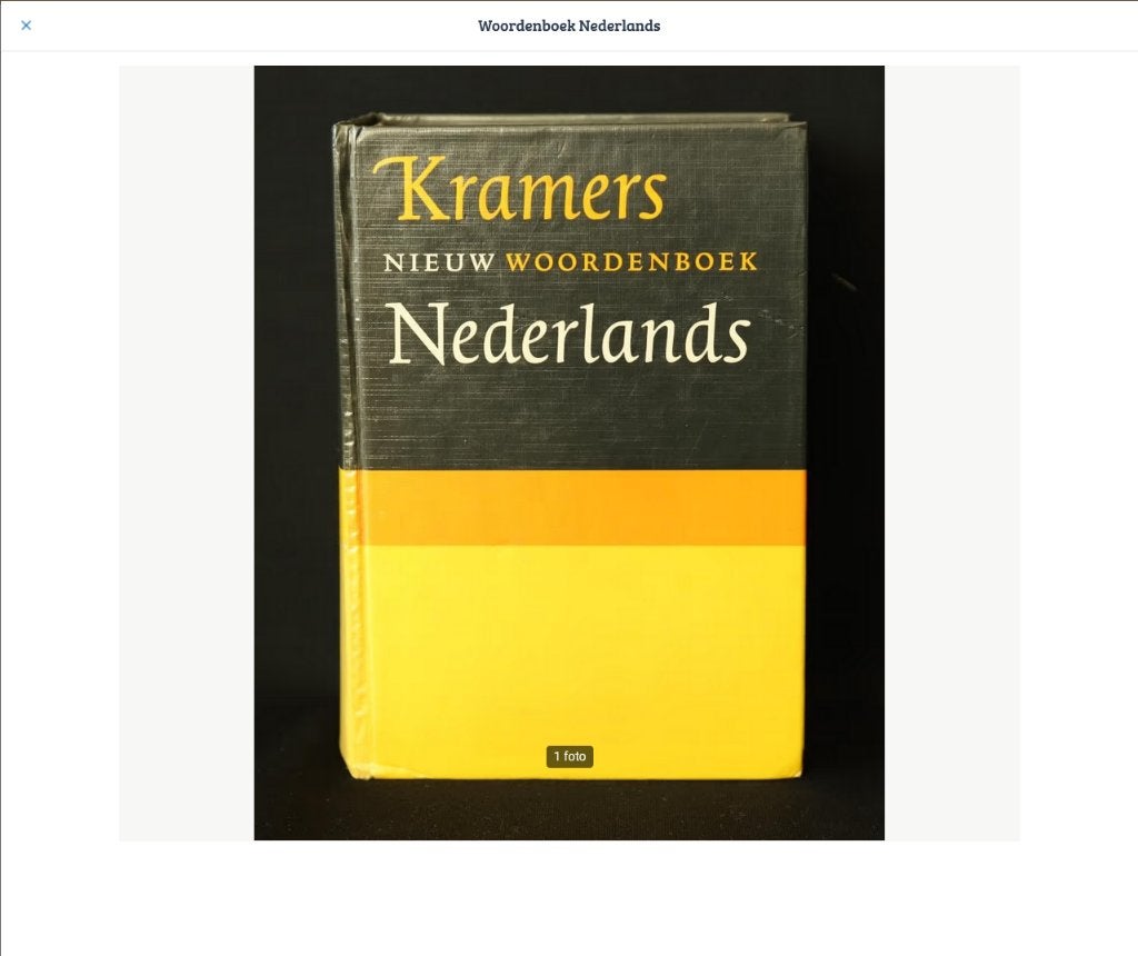 Woordenboek Nederlands, Ophalen of Verzenden, Gelezen, Kramers, Nederlands