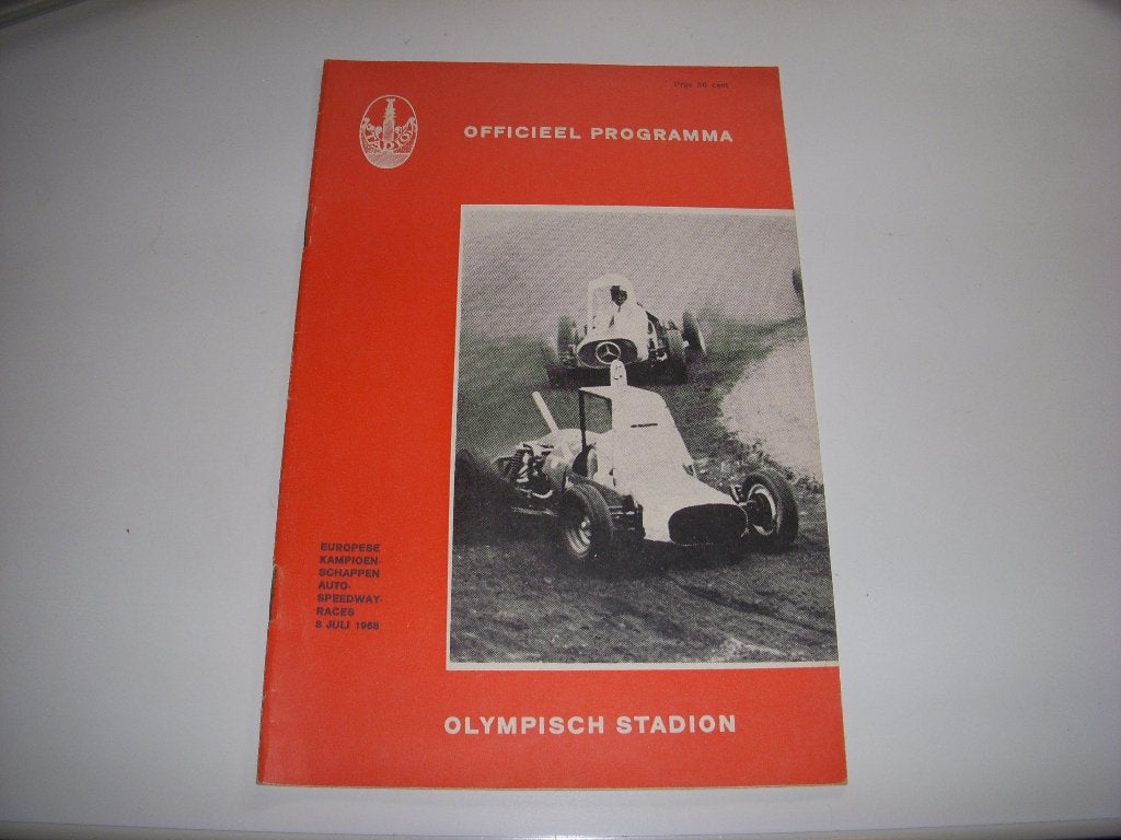 Programma Kampioenschappen Speedway races juli 1968 A'dam, Ophalen of Verzenden, Gebruikt, Overige sporten, Boek of Tijdschrift