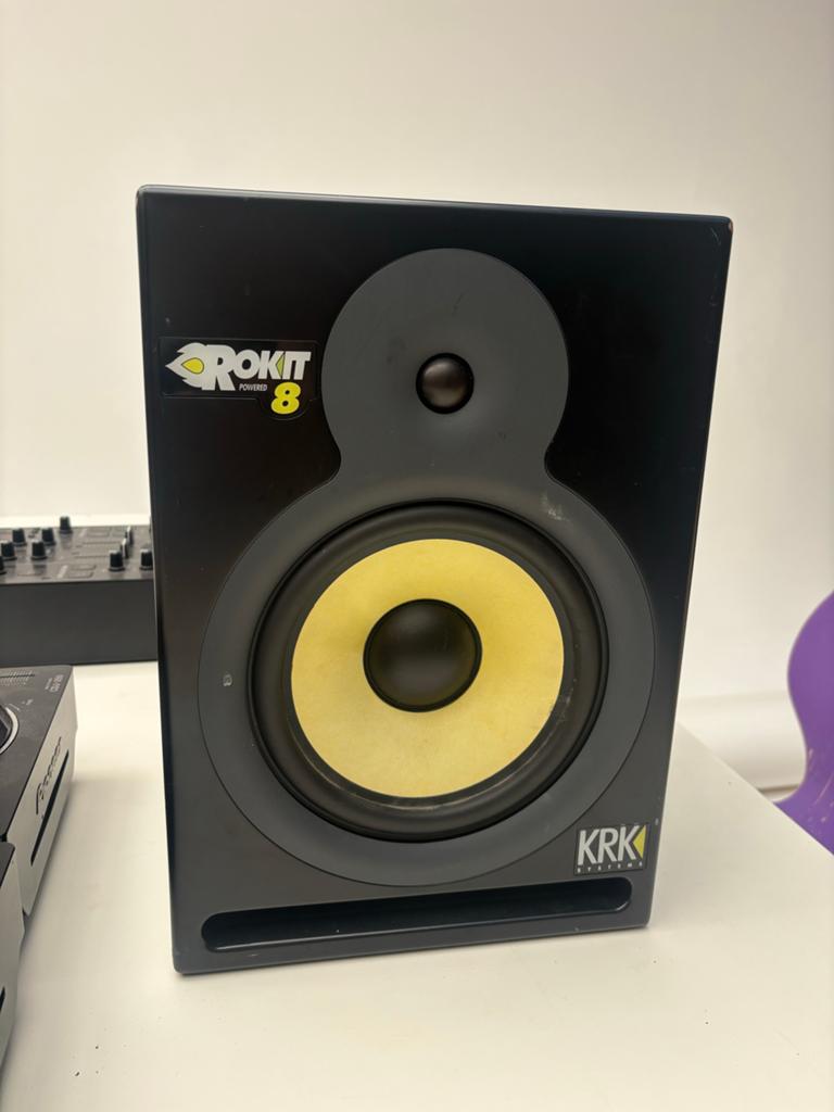 2x KRK Rokit 8 G2 Studio Monitoren - Ophalen Den Haag, Gebruikt, 120 watt of meer, Front, Rear of Stereo speakers, Ophalen
