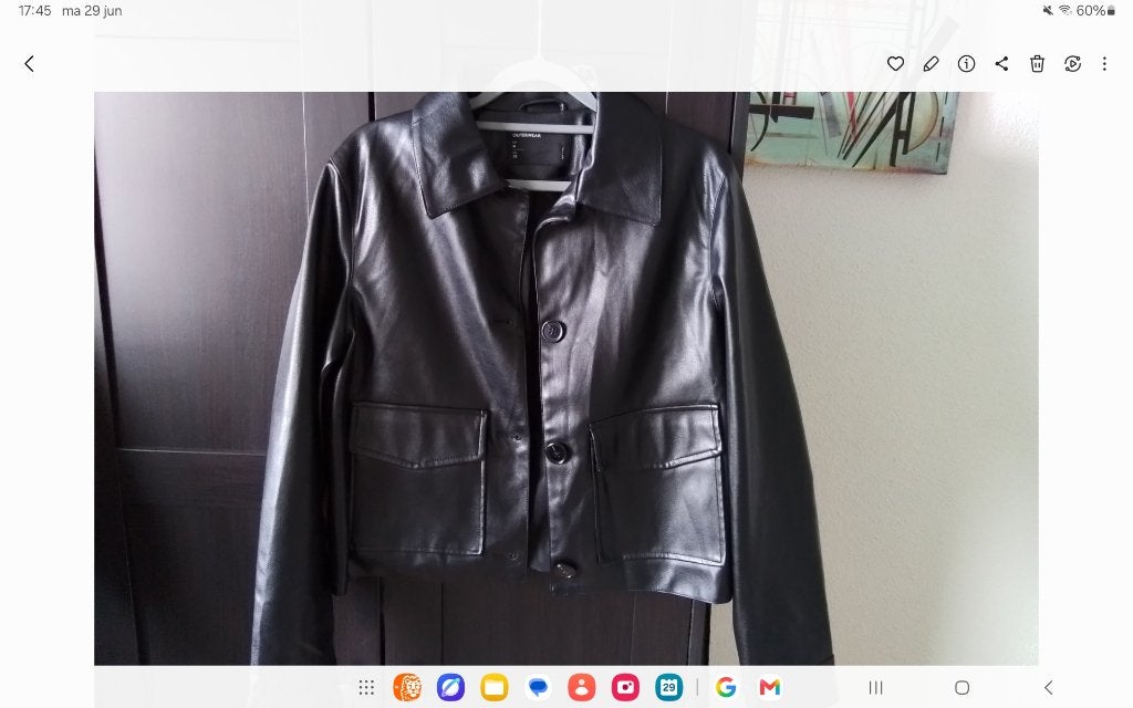 Imitatieleren jasje Lefties maat m nieuw!!, Kleding | Dames, Maat 38/40 (M), Zwart, Nieuw, Ophalen of Verzenden