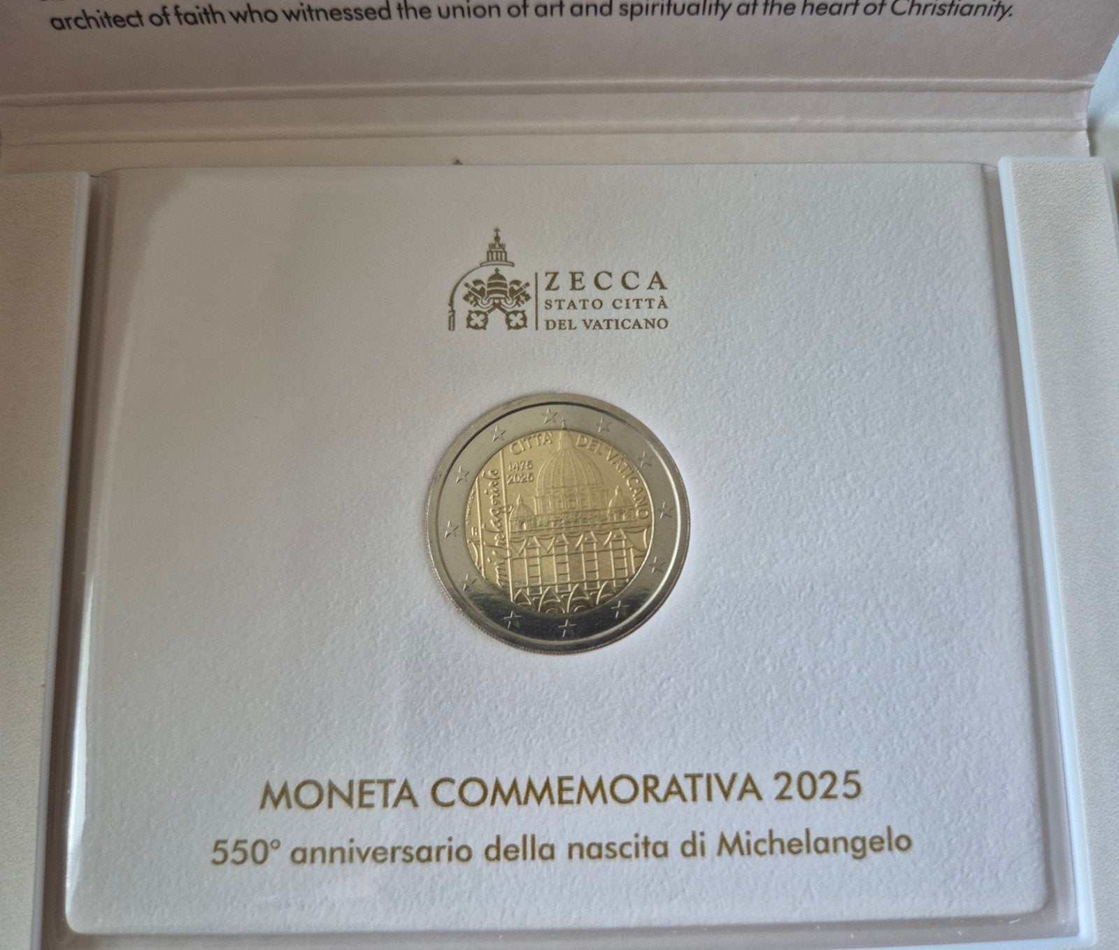 2 euro 2025 Vaticaan ### Michelangelo ###, Ophalen of Verzenden, Vaticaanstad, 2 euro