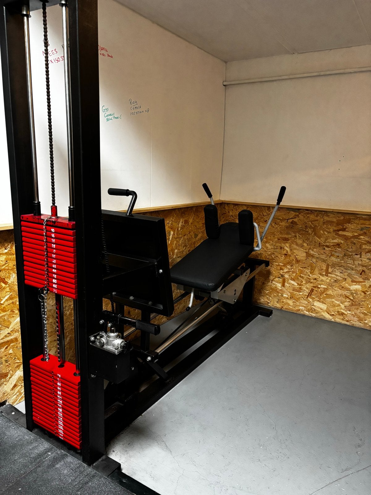 Leg press, zwaar bakbeest, werkt prima, Ophalen, Gebruikt, Krachtstation, Metaal