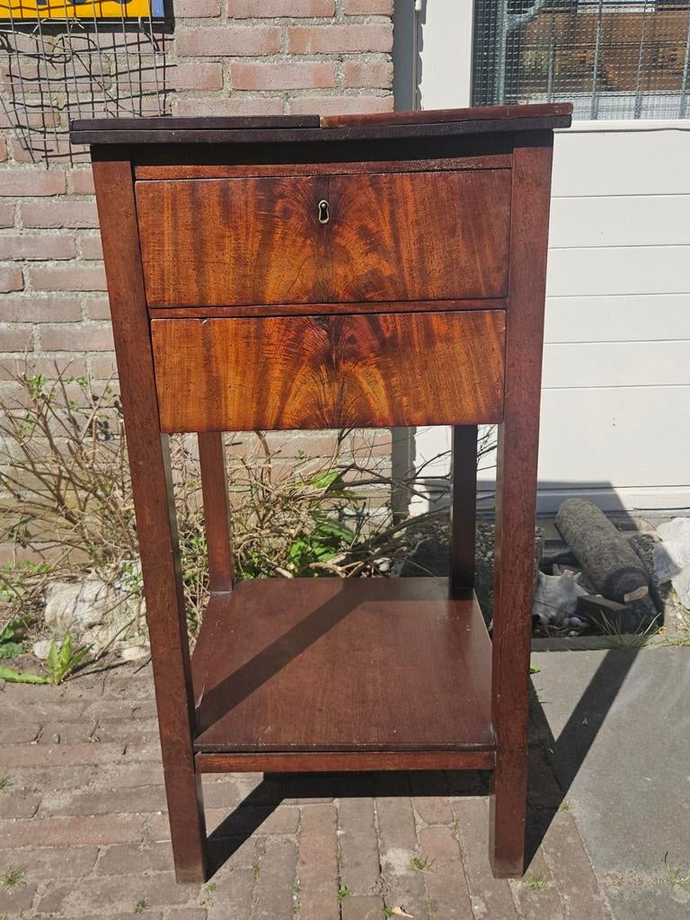 Antieke Mahoniehouten Klaptafel / Stomme Knecht, Ophalen